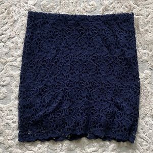 Knit Lace Pencil Skirt